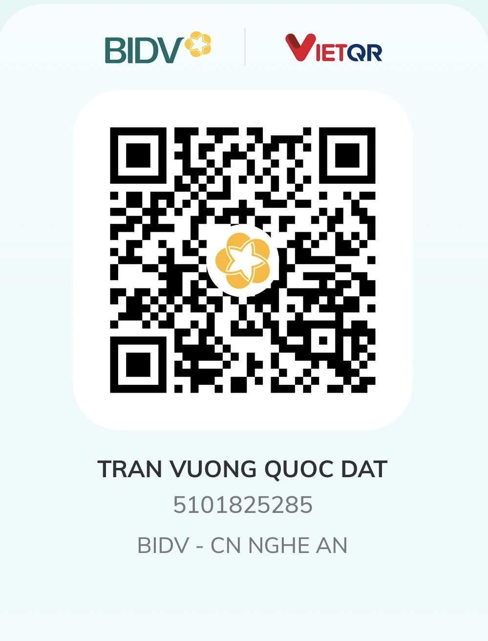 VietQR — scan with any Vietnamese banking app to transfer